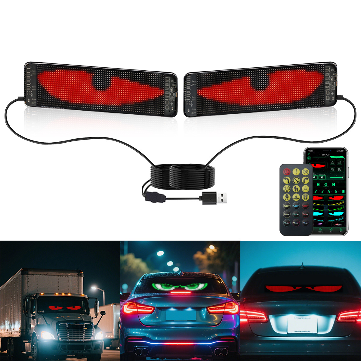 Solar Panel - Schermo morbido per auto a LED,