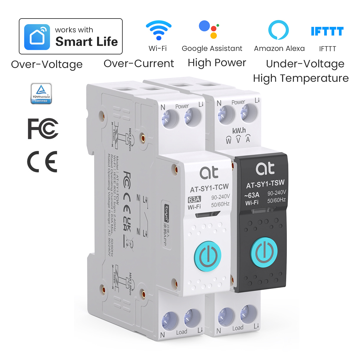 Energy Monitor Meter - Tuya WiFi Interruttore Intelligente 1P +