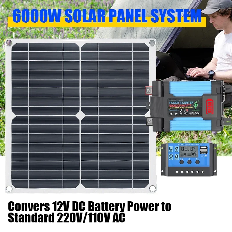 Solar Panel 200W - Kit solare da 6000 W, dotato